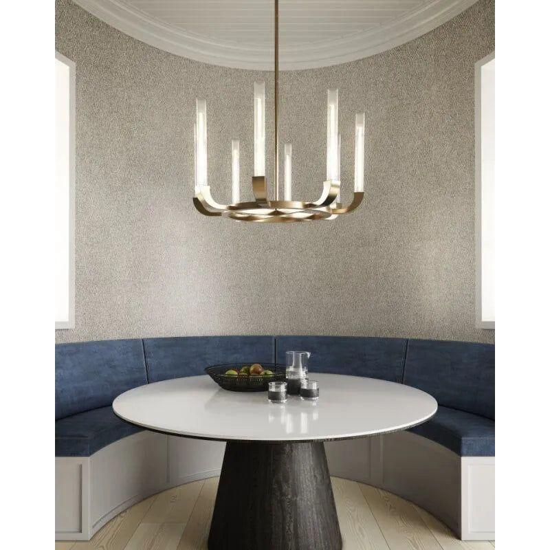 Alora Lighting - Flute Chandelier - CH316004PNCR - Canada Light Shop