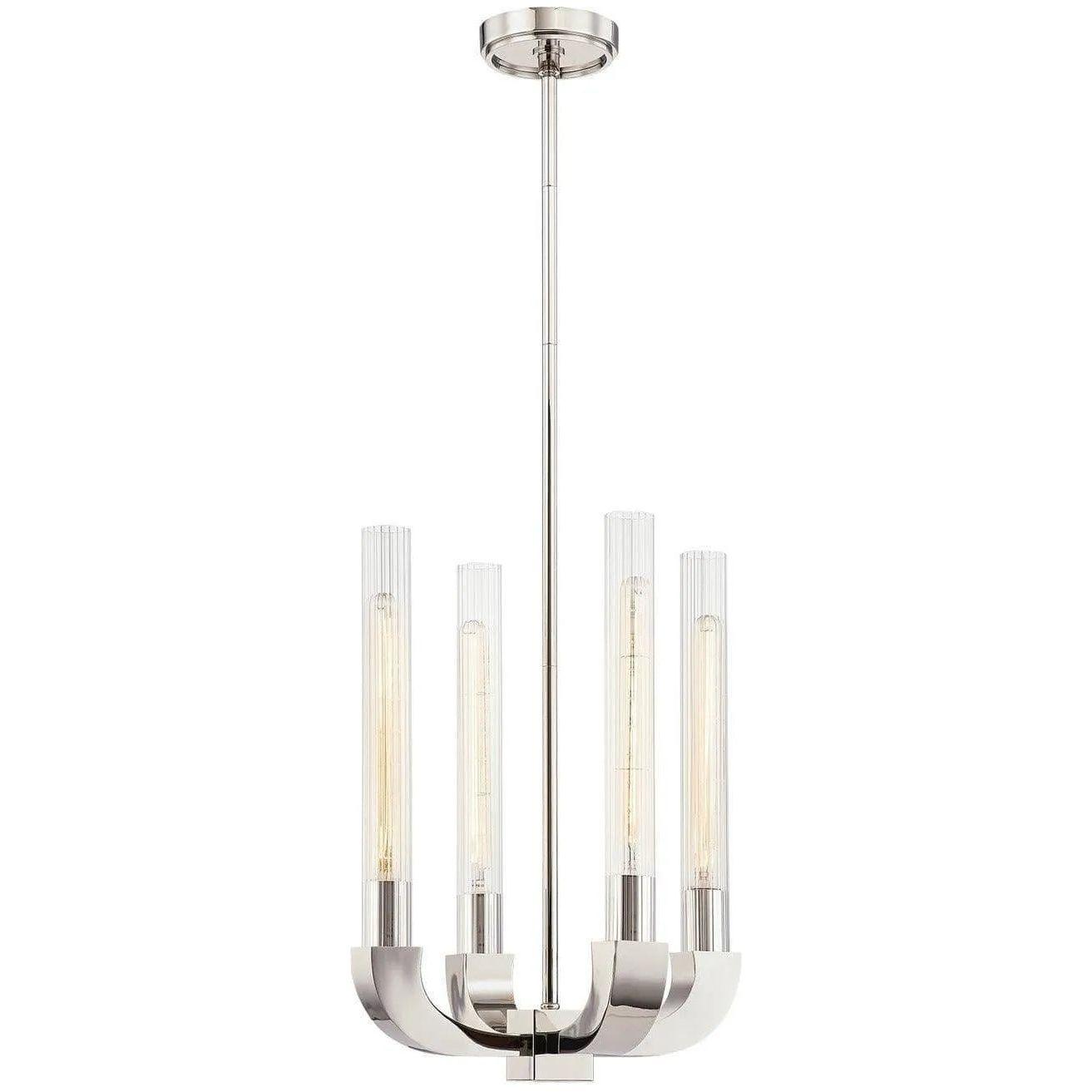 Alora Lighting - Flute Chandelier - CH316004PNCR - Canada Light Shop