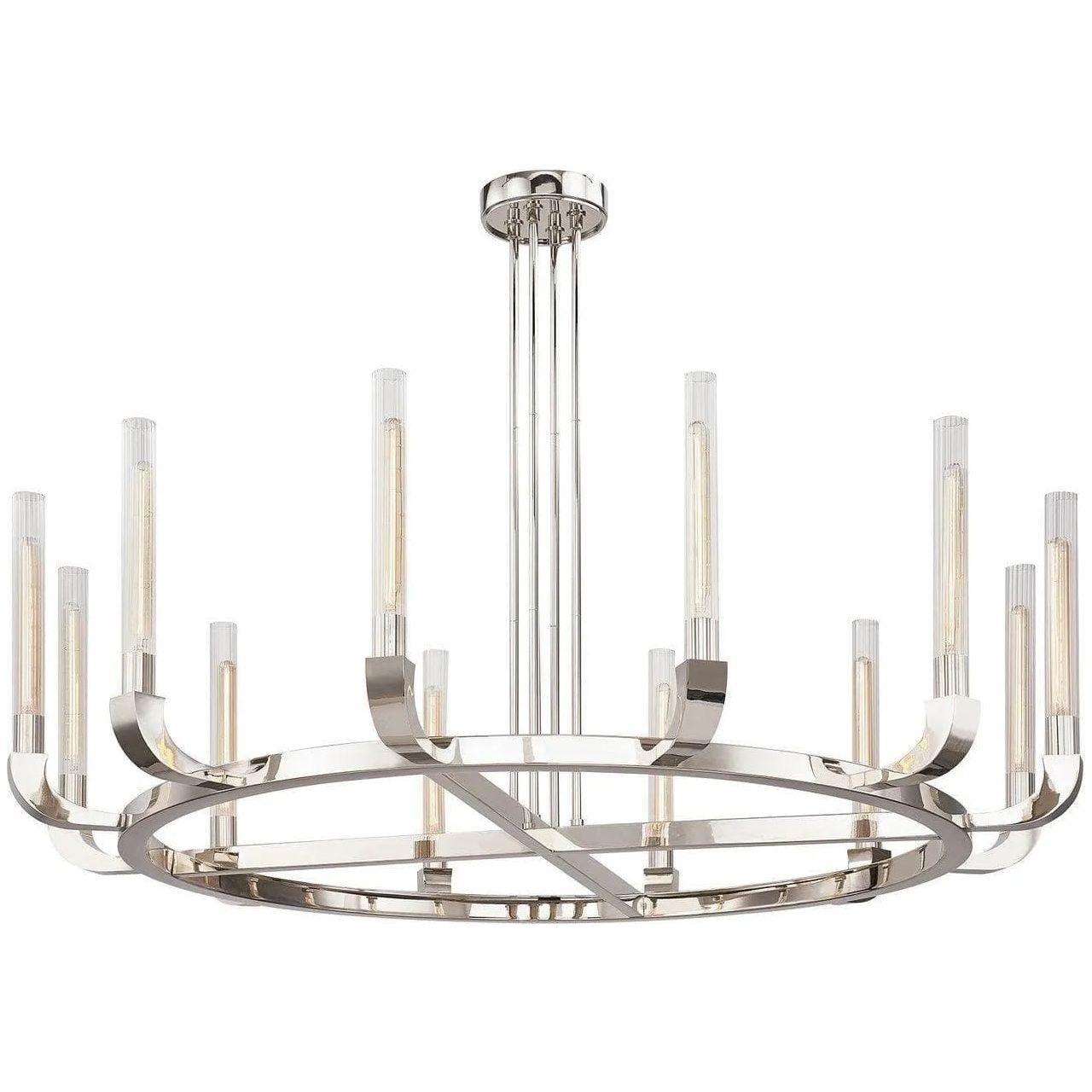 Alora Lighting - Flute Chandelier - CH316012PNCR - Canada Light Shop