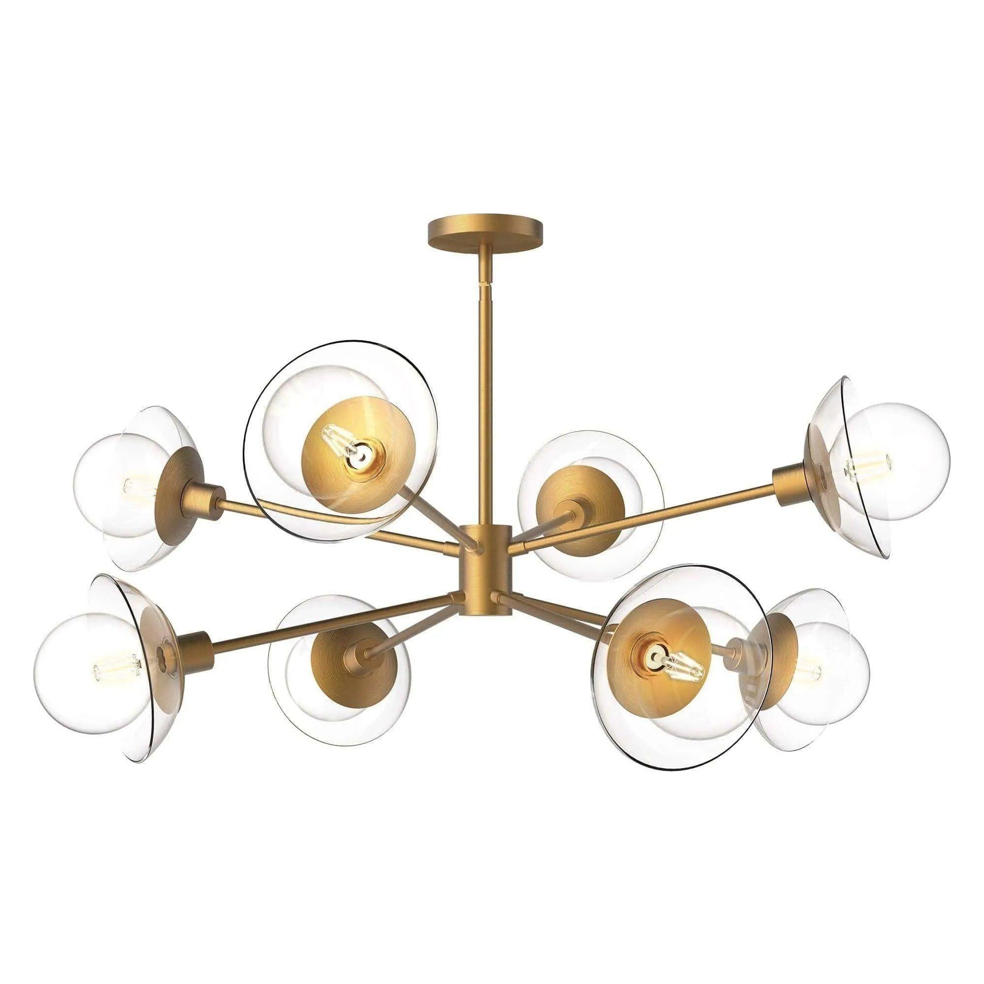 Alora Lighting - Francesca Chandelier - CH517338AGCL - Canada Light Shop