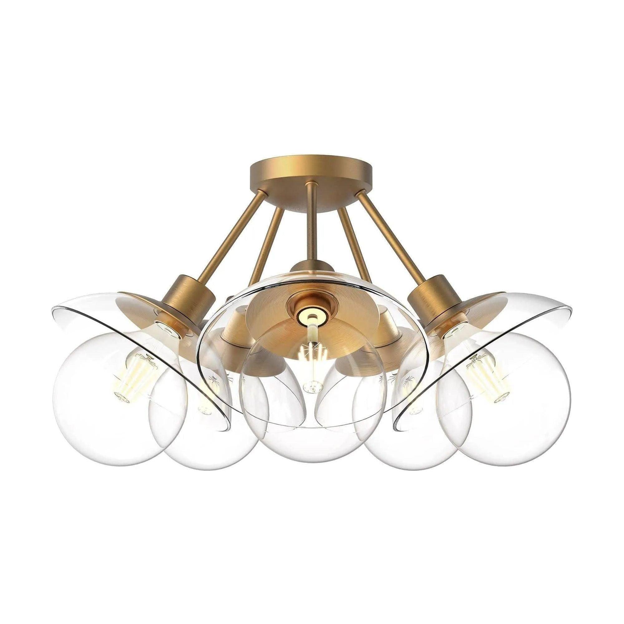 Alora Lighting - Francesca Semi-Flush Mount - SF517220AGCL - Canada Light Shop