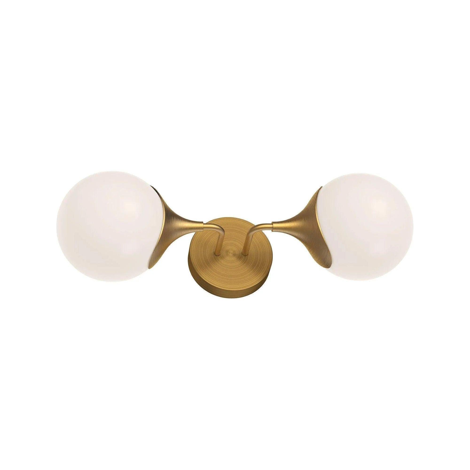 Alora Lighting - Nouveau Double Wall Sconce - WV505219AGOP - Canada Light Shop