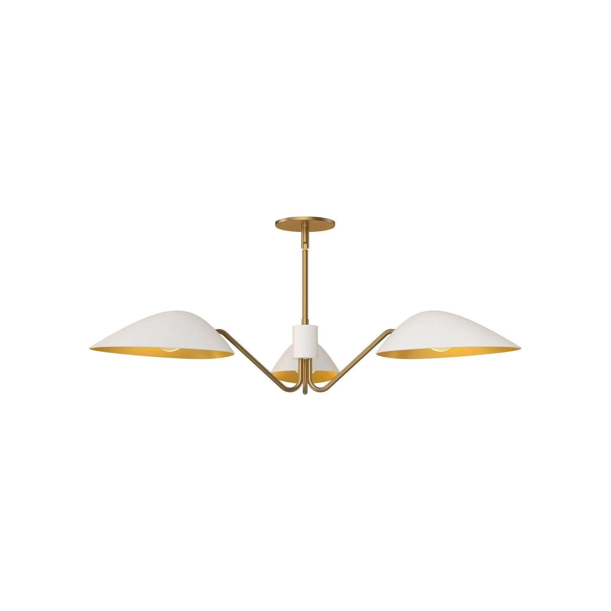 Alora Lighting - Oscar Pendant - PD550336WHAG - Canada Light Shop