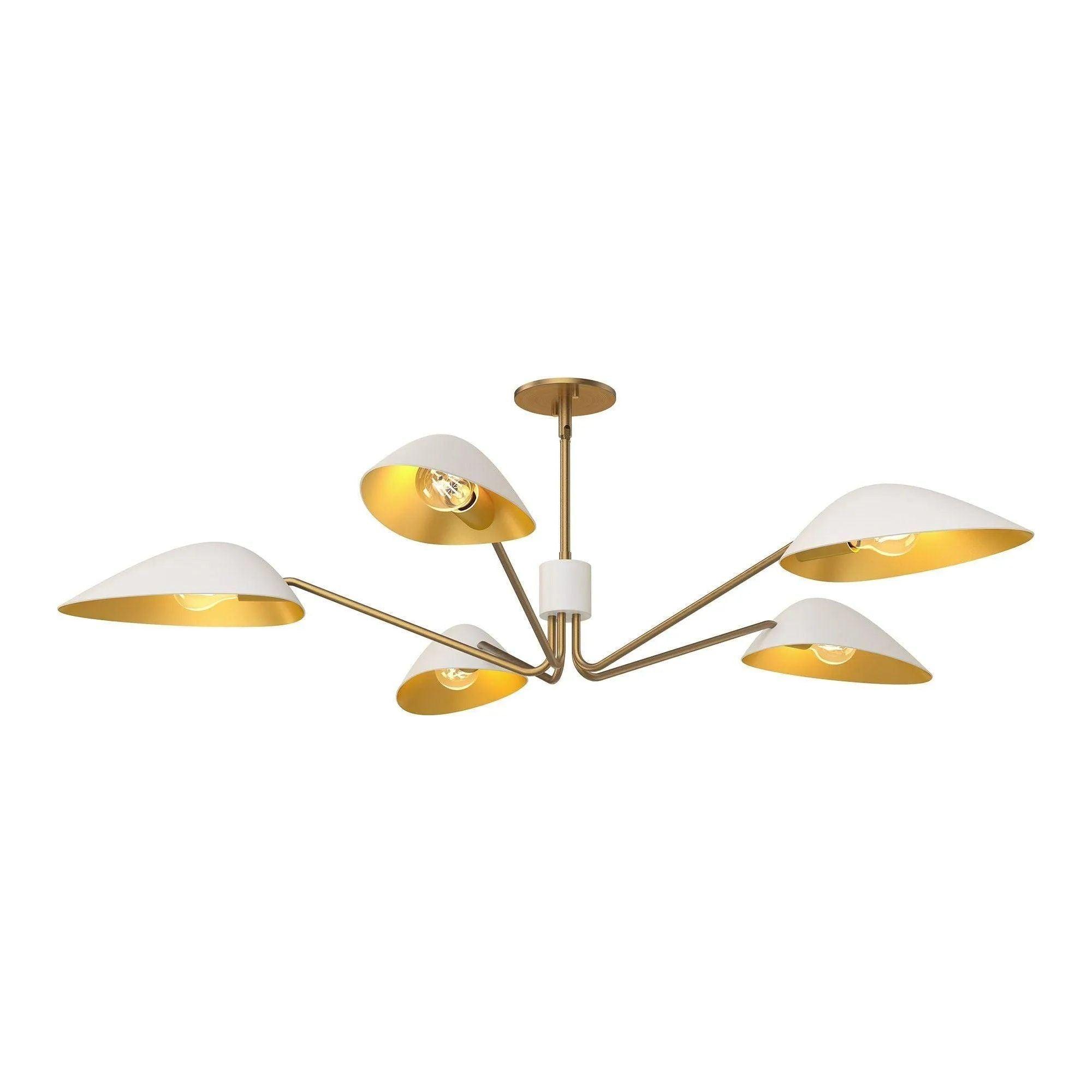 Alora Lighting - Oscar Pendant - PD550545WHAG - Canada Light Shop