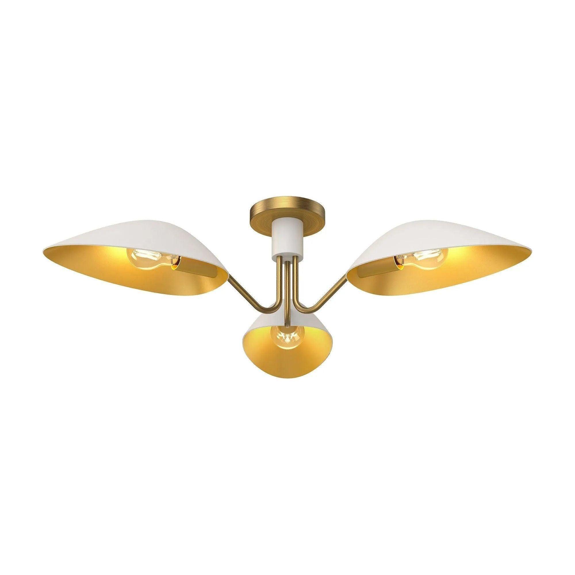 Alora Lighting - Oscar Semi-Flush Mount - SF550332WHAG - Canada Light Shop