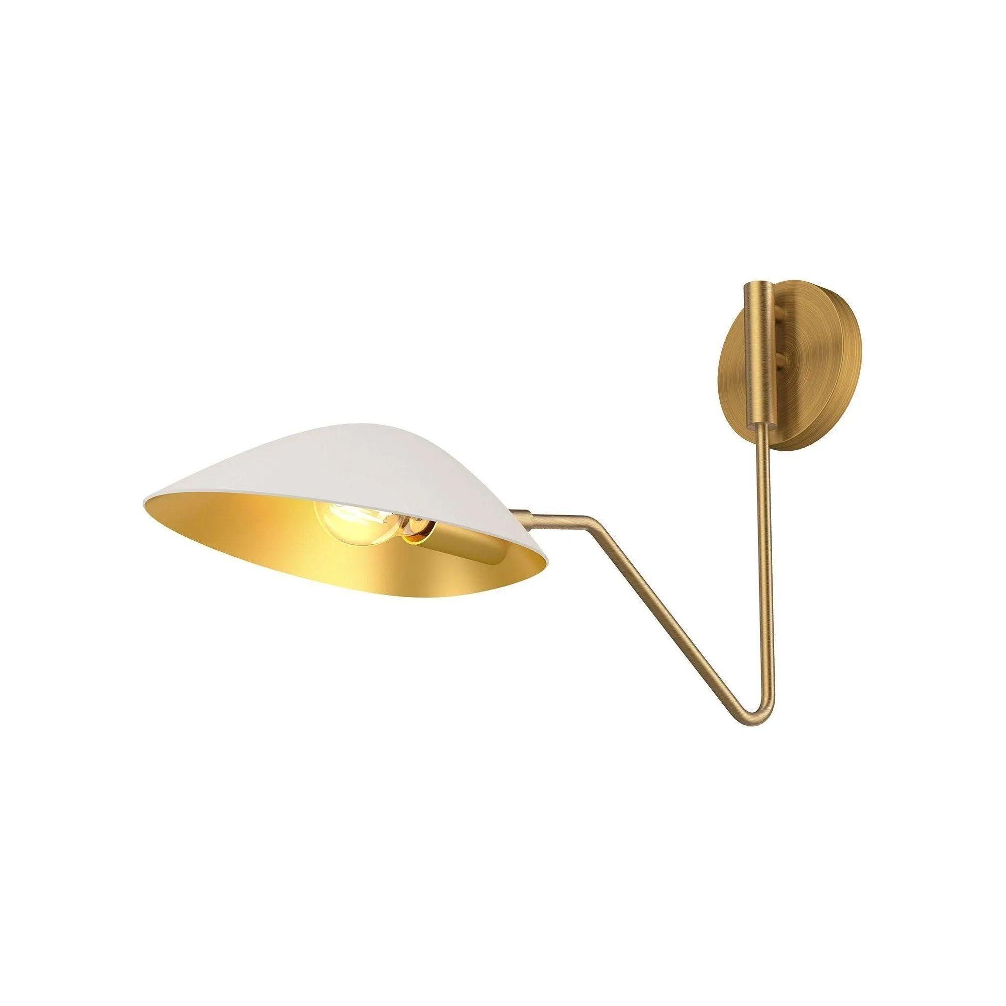 Alora Lighting - Oscar Wall-Swing Sconce - WV550006WHAG - Canada Light Shop