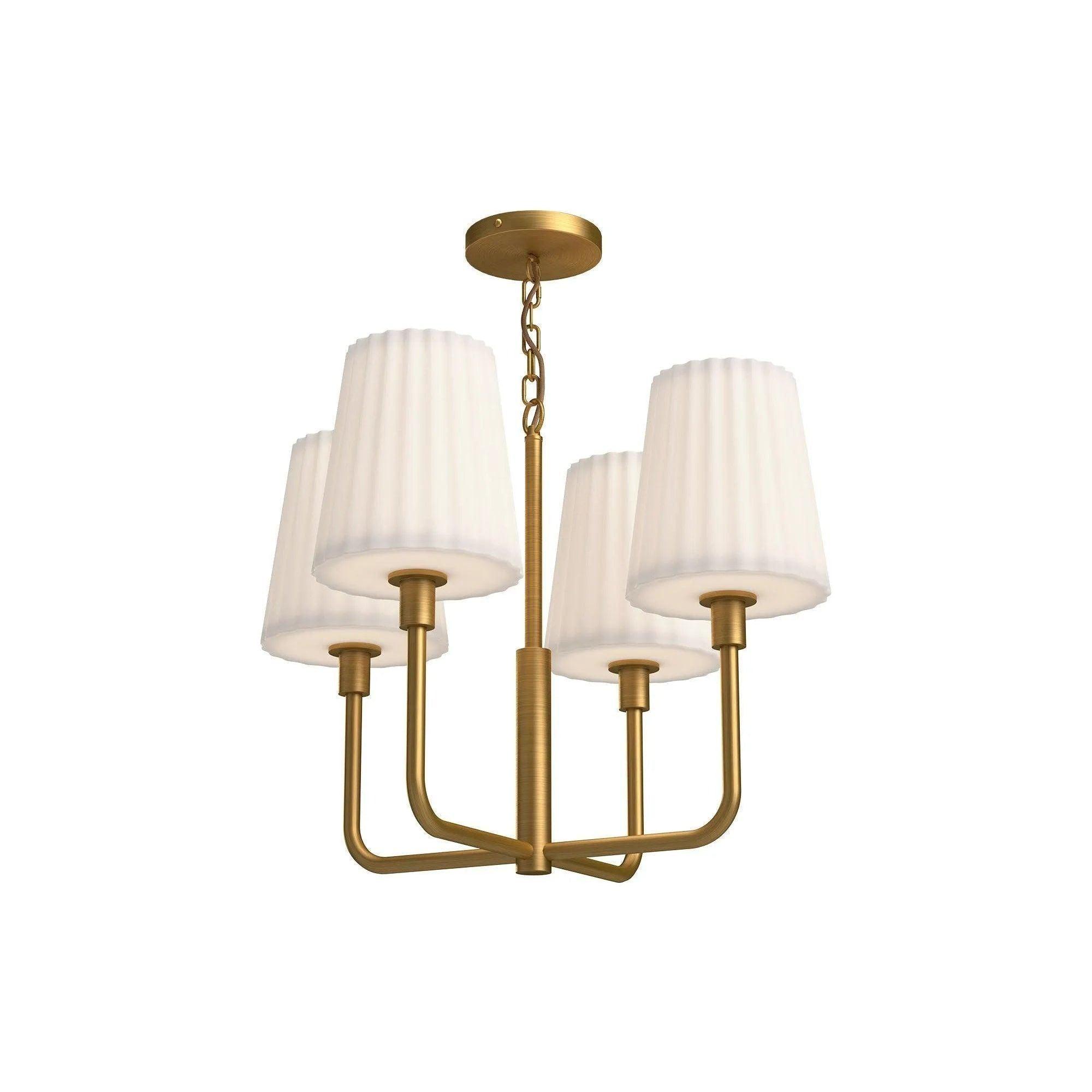 Alora Lighting - Plisse Chandelier - CH628423AGOP - Canada Light Shop