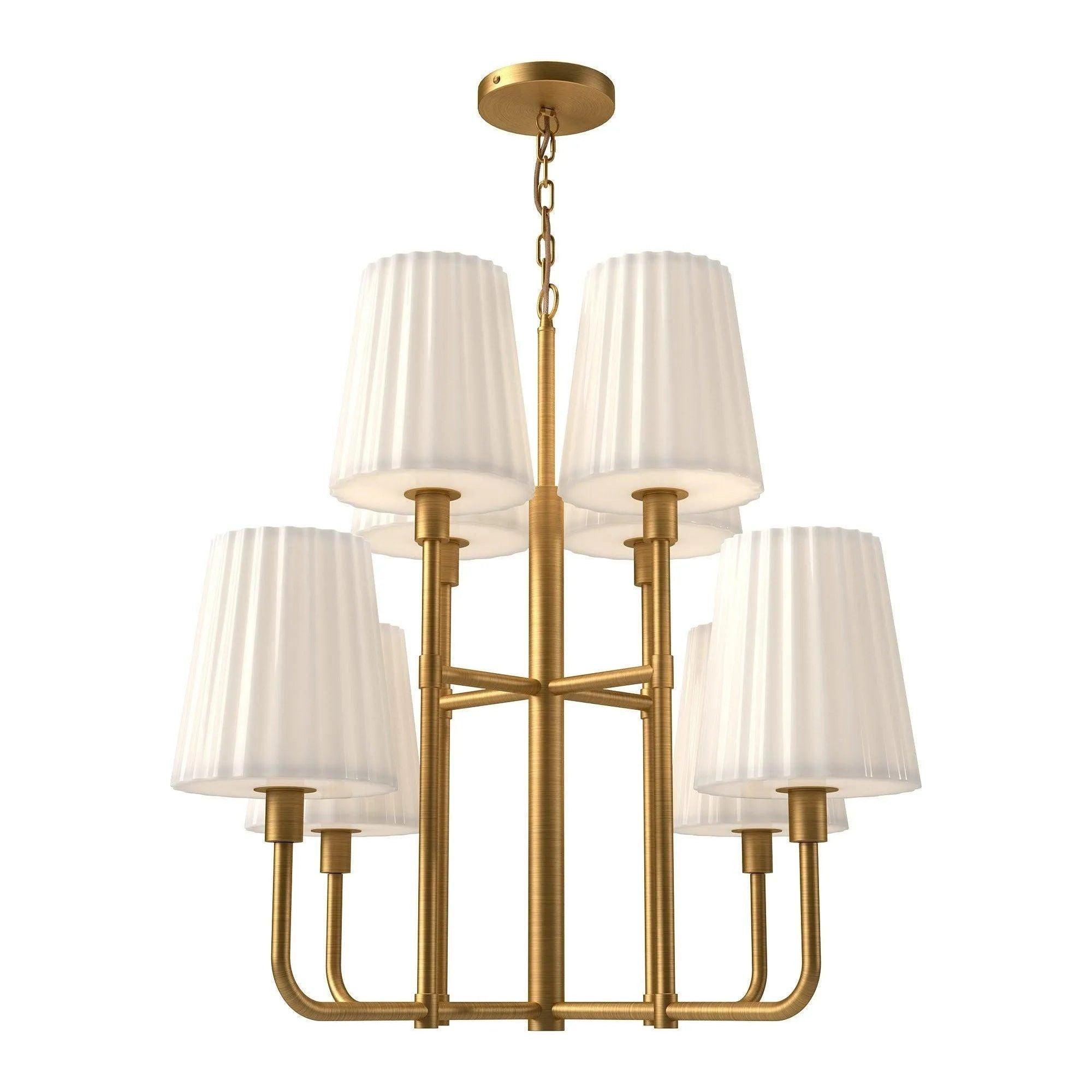 Alora Lighting - Plisse Chandelier - CH628830AGOP - Canada Light Shop