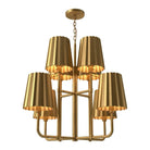 Alora Lighting - Plisse Metal Shade Chandelier - CH528830AG - Canada Light Shop