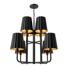 Alora Lighting - Plisse Metal Shade Chandelier - CH528830MB - Canada Light Shop