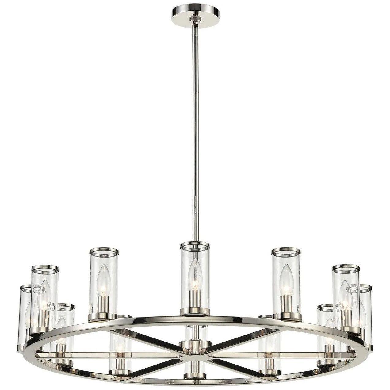 Alora Lighting - Revolve Chandelier - CH309012PNCG - Canada Light Shop