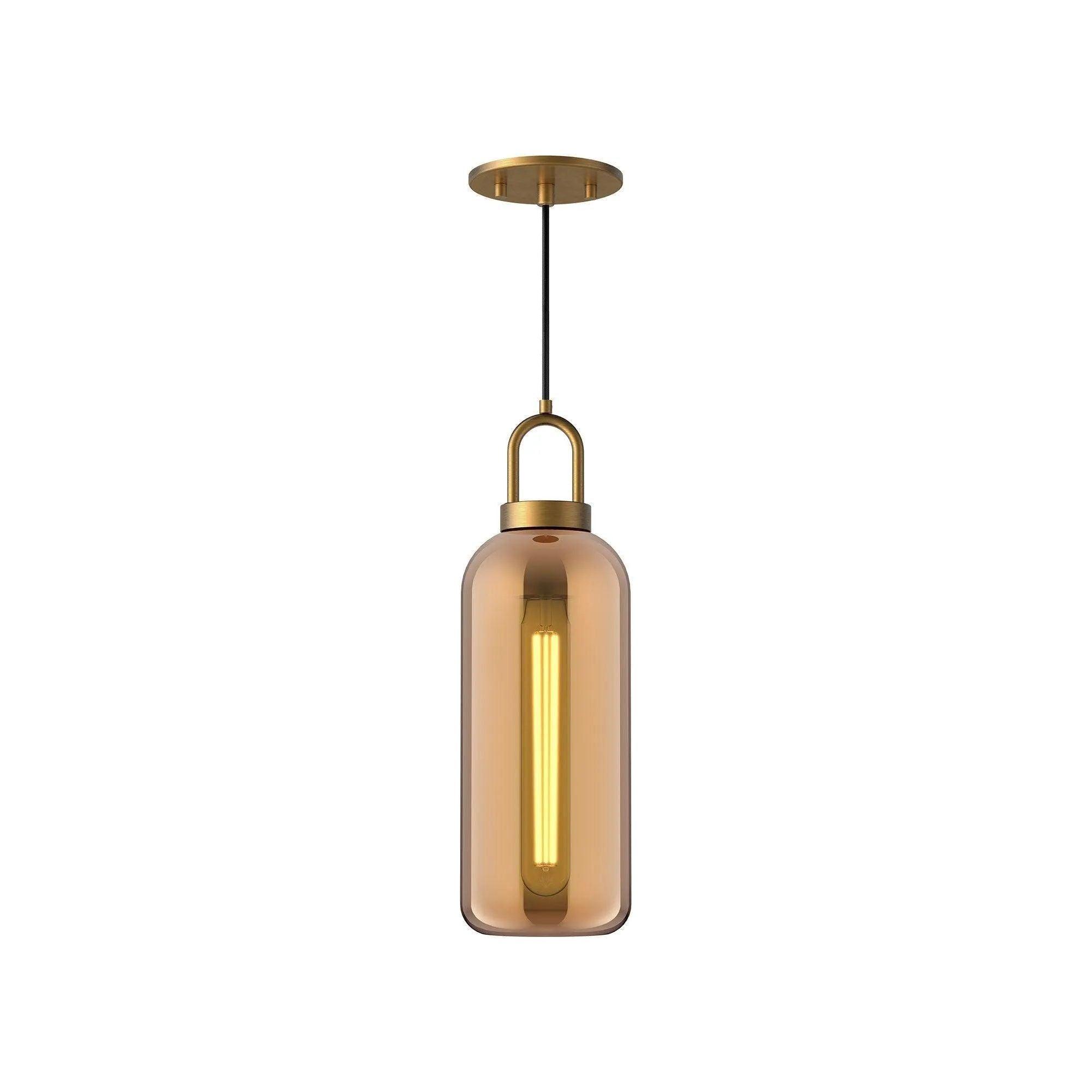 Alora Lighting - Soji Cylinder Pendant - PD401505AGCP - Canada Light Shop