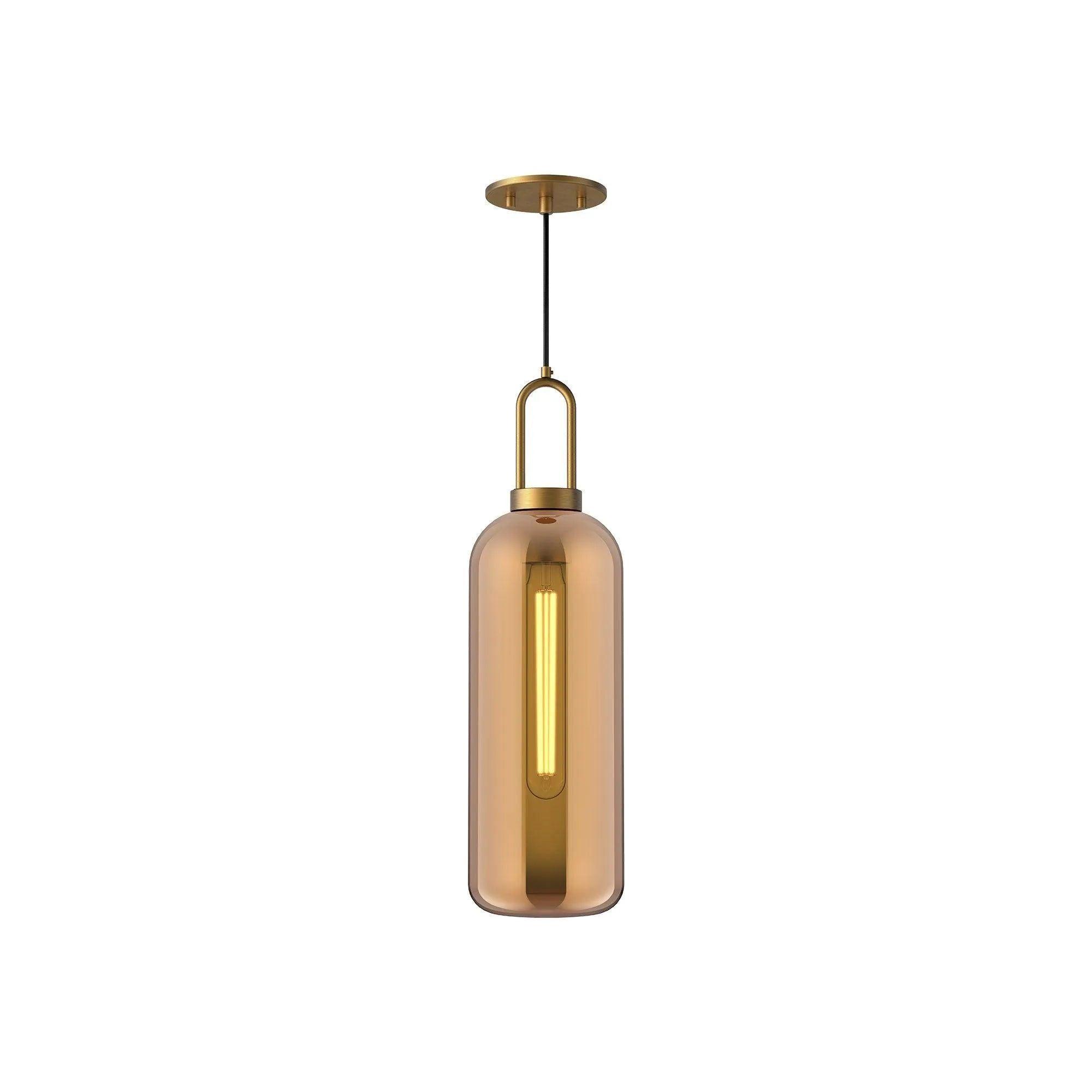 Alora Lighting - Soji Cylinder Pendant - PD401606AGCP - Canada Light Shop