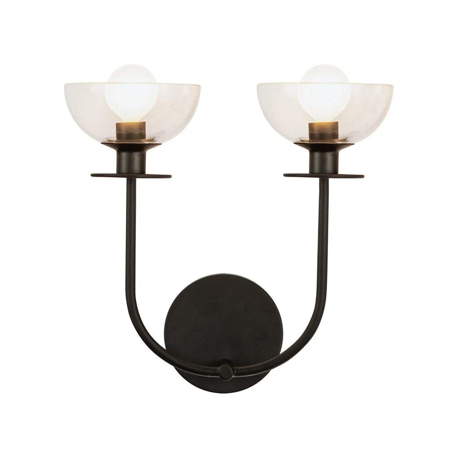 Alora Lighting - Sylvia Wall Vanity - WV515212MBCL - Canada Light Shop