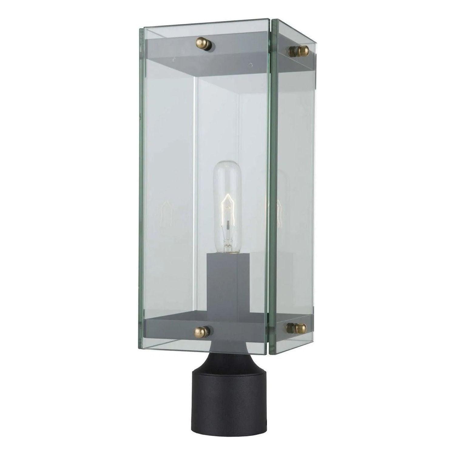 Artcraft Lighting - Bradgate One Light Outdoor Post Mount - AC8143BK - Canada Light Shop