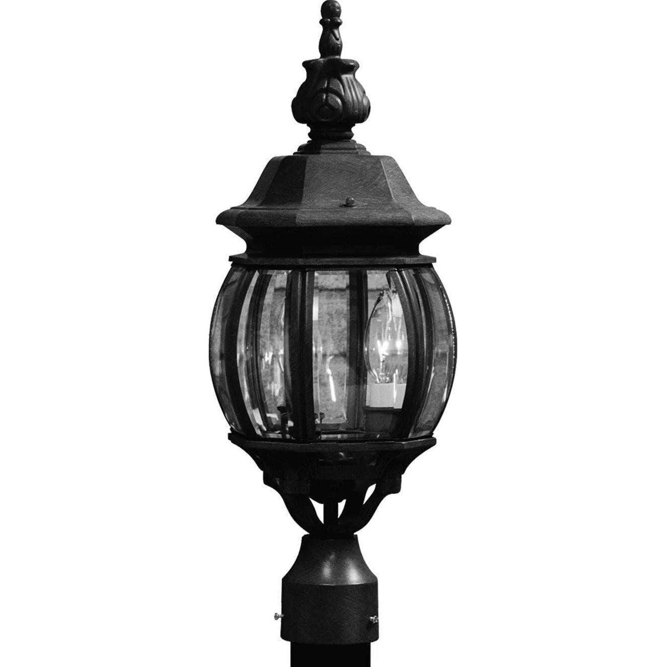 Artcraft Lighting - Classico Three Light Outdoor Post Mount - AC8363BK - Canada Light Shop
