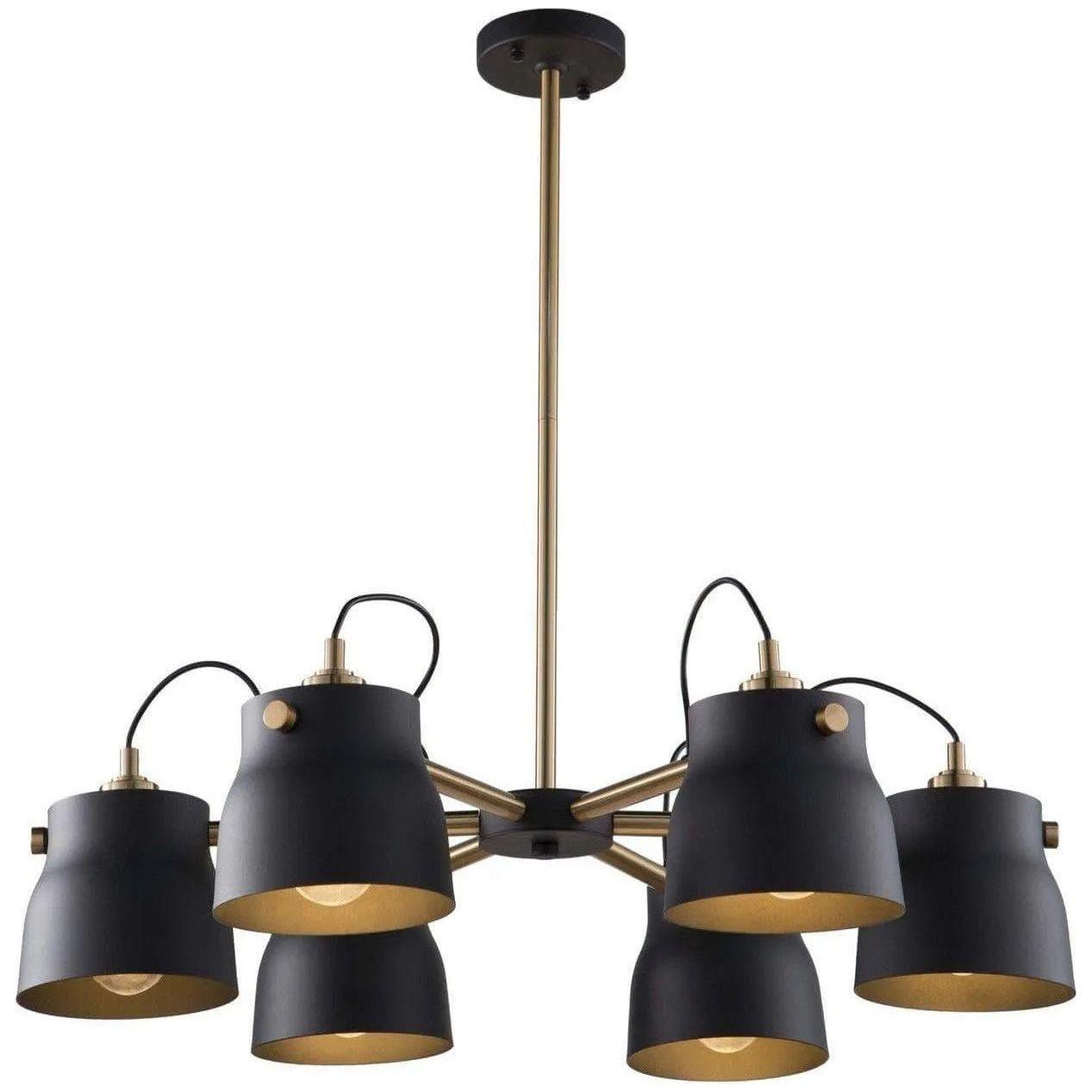 Artcraft Lighting - Euro Industrial Six Light Chandelier - AC11366VB - Canada Light Shop