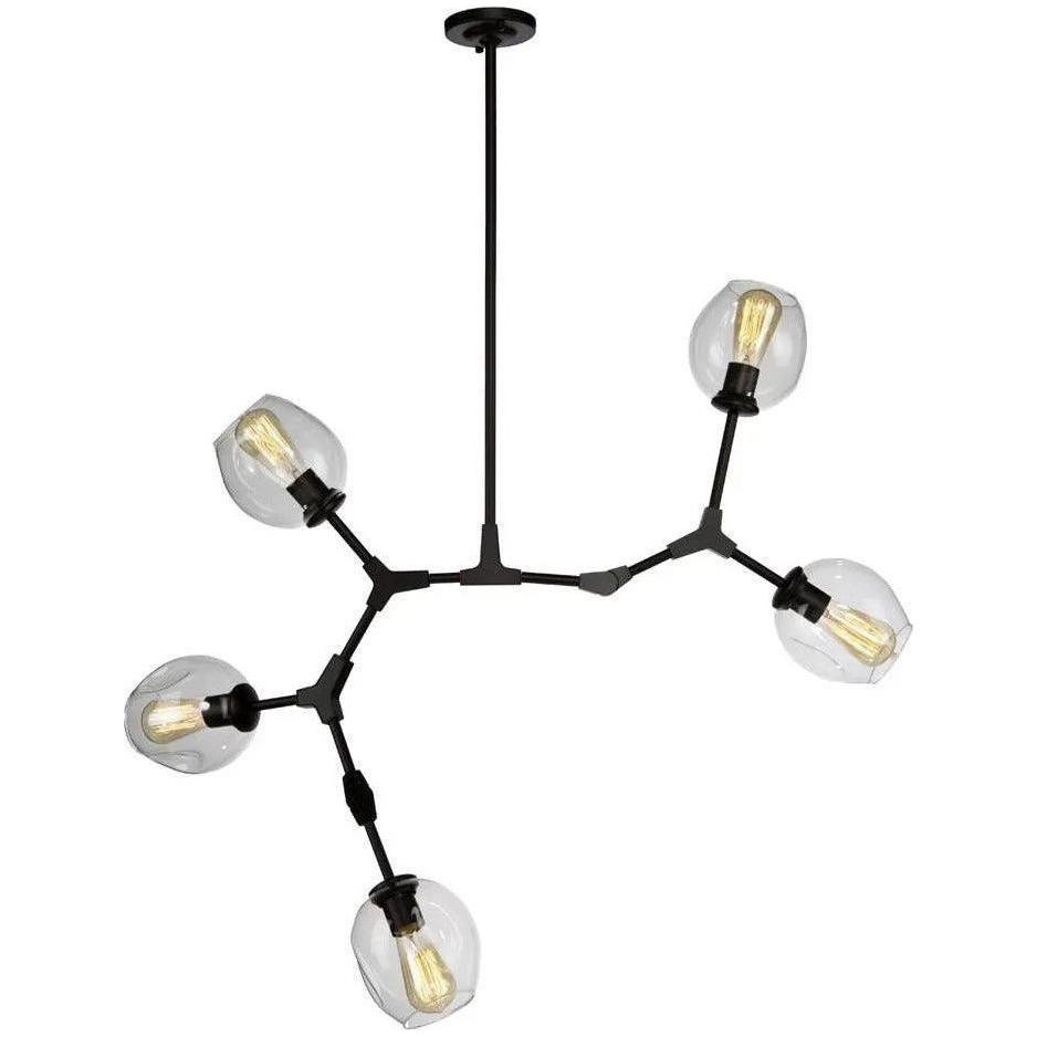Artcraft Lighting - Organic Five Light Chandelier - JA14025BK - Canada Light Shop