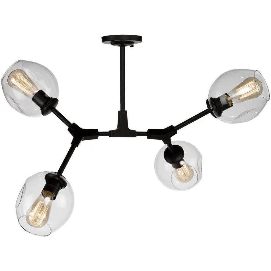 Artcraft Lighting - Organic Four Light Semi Flush Mount - JA14024BK - Canada Light Shop