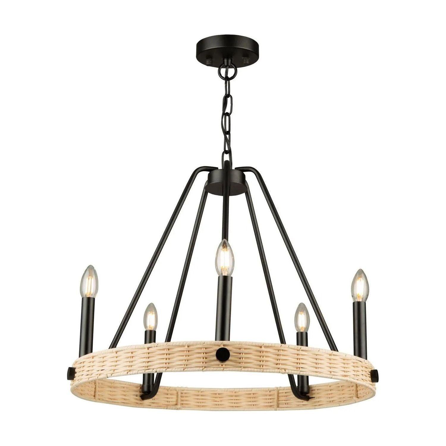 Artcraft Lighting - Perris Chandelier - AC11715BK - Canada Light Shop