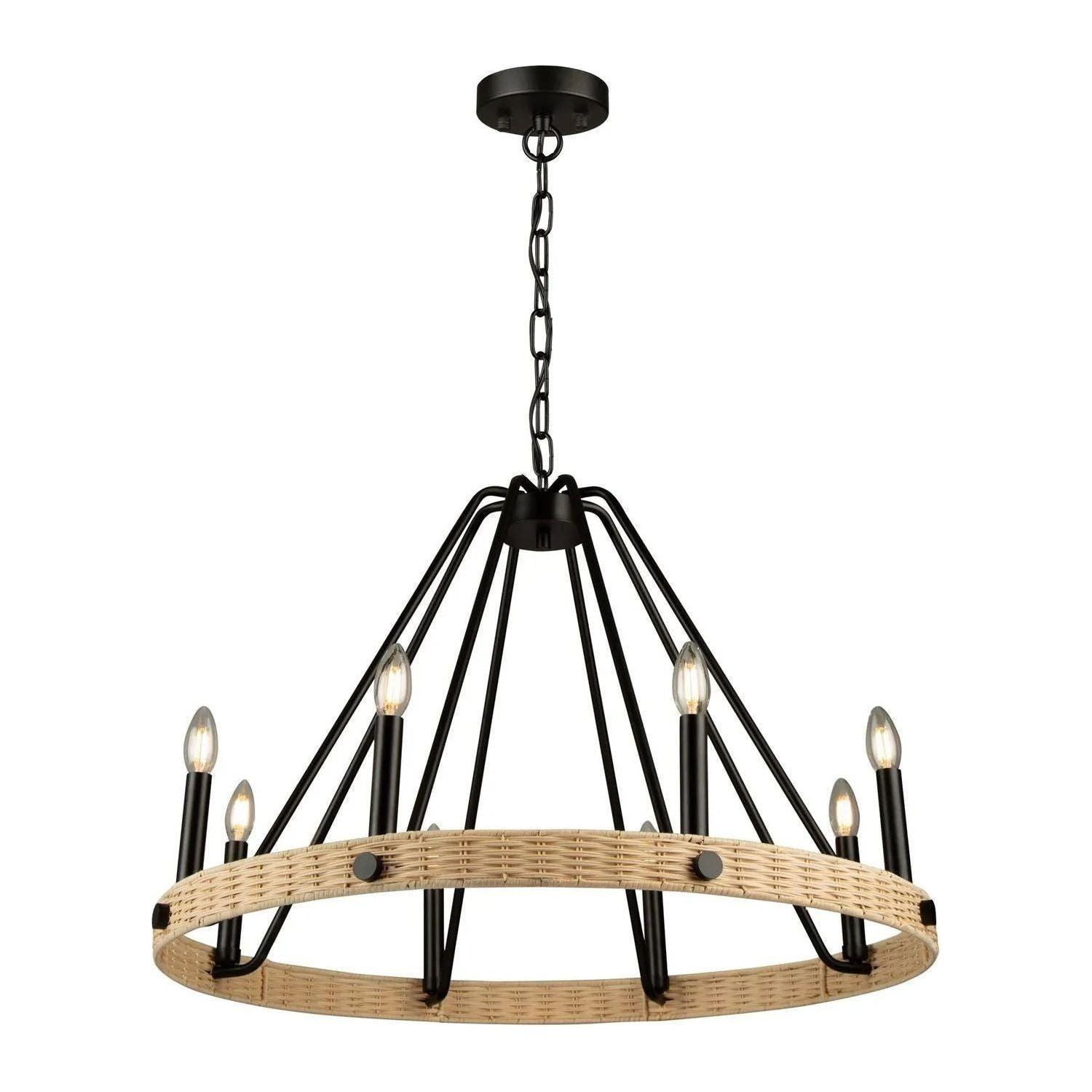 Artcraft Lighting - Perris Chandelier - AC11718BK - Canada Light Shop