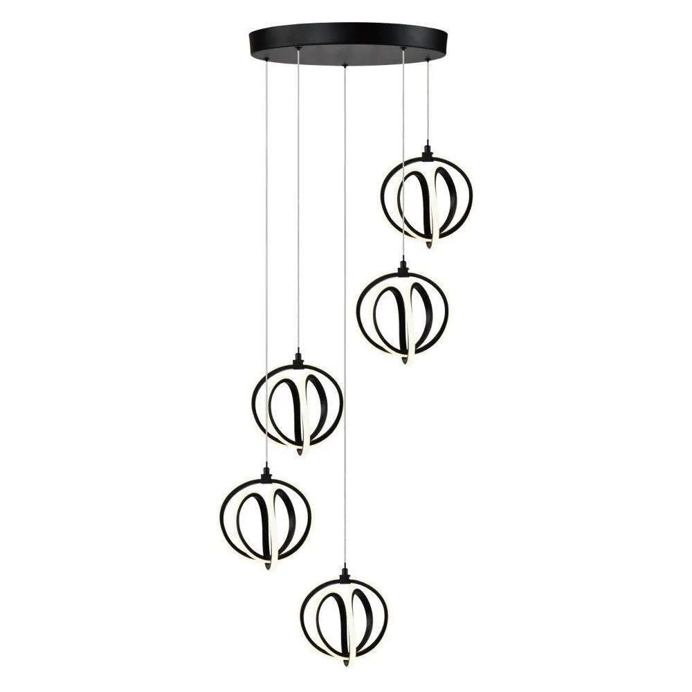 Artcraft Lighting - Rose Collection LED Multi-Light Chandelier - AC6735BK - Canada Light Shop