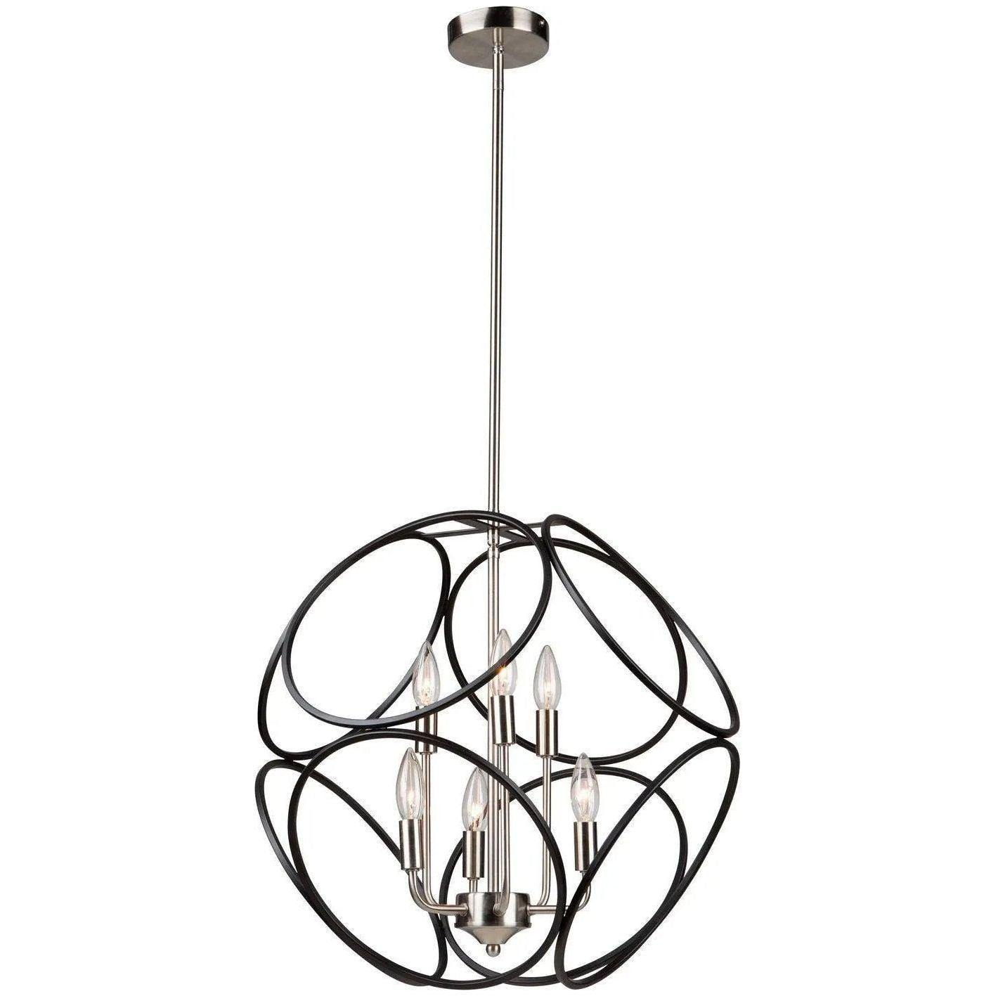 Artcraft Lighting - Sorrento Six Light Chandelier - AC11566NB - Canada Light Shop