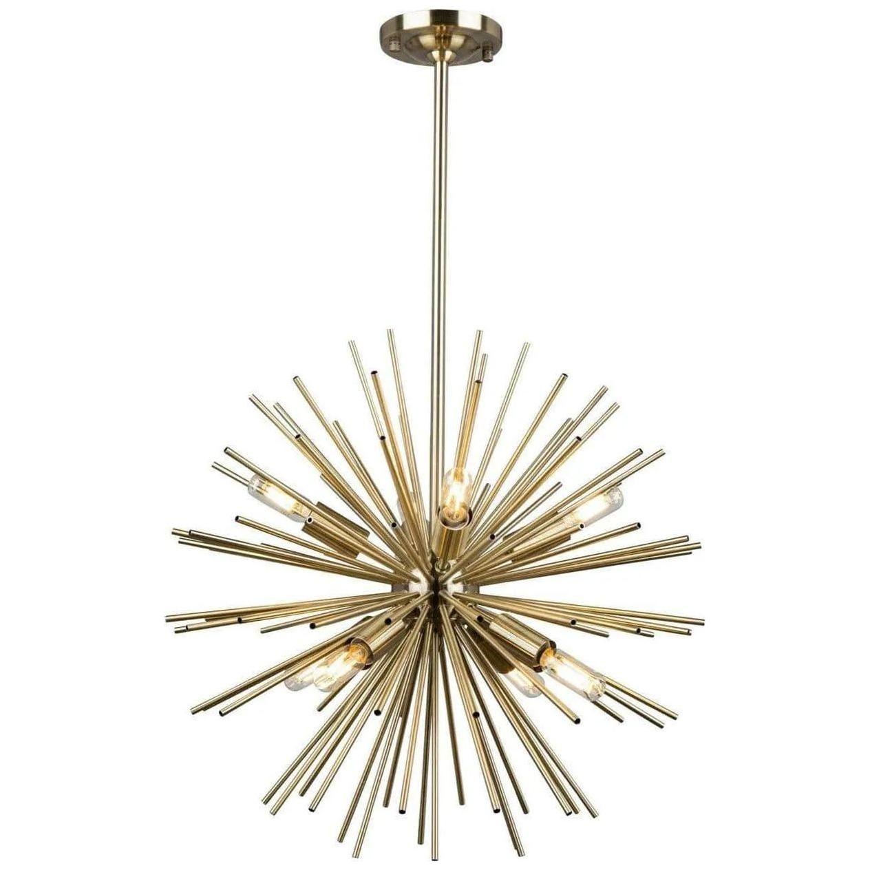 Artcraft Lighting - Sunburst Eight Light Chandelier - AC11443 - Canada Light Shop