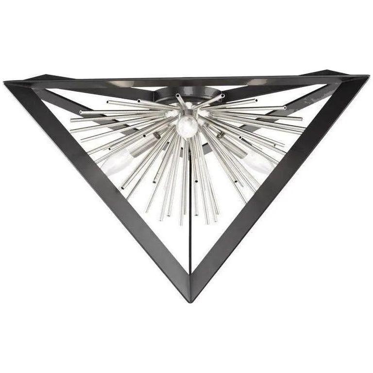 Artcraft Lighting - Sunburst Three Light Flush Mount - AC11442CH - Canada Light Shop