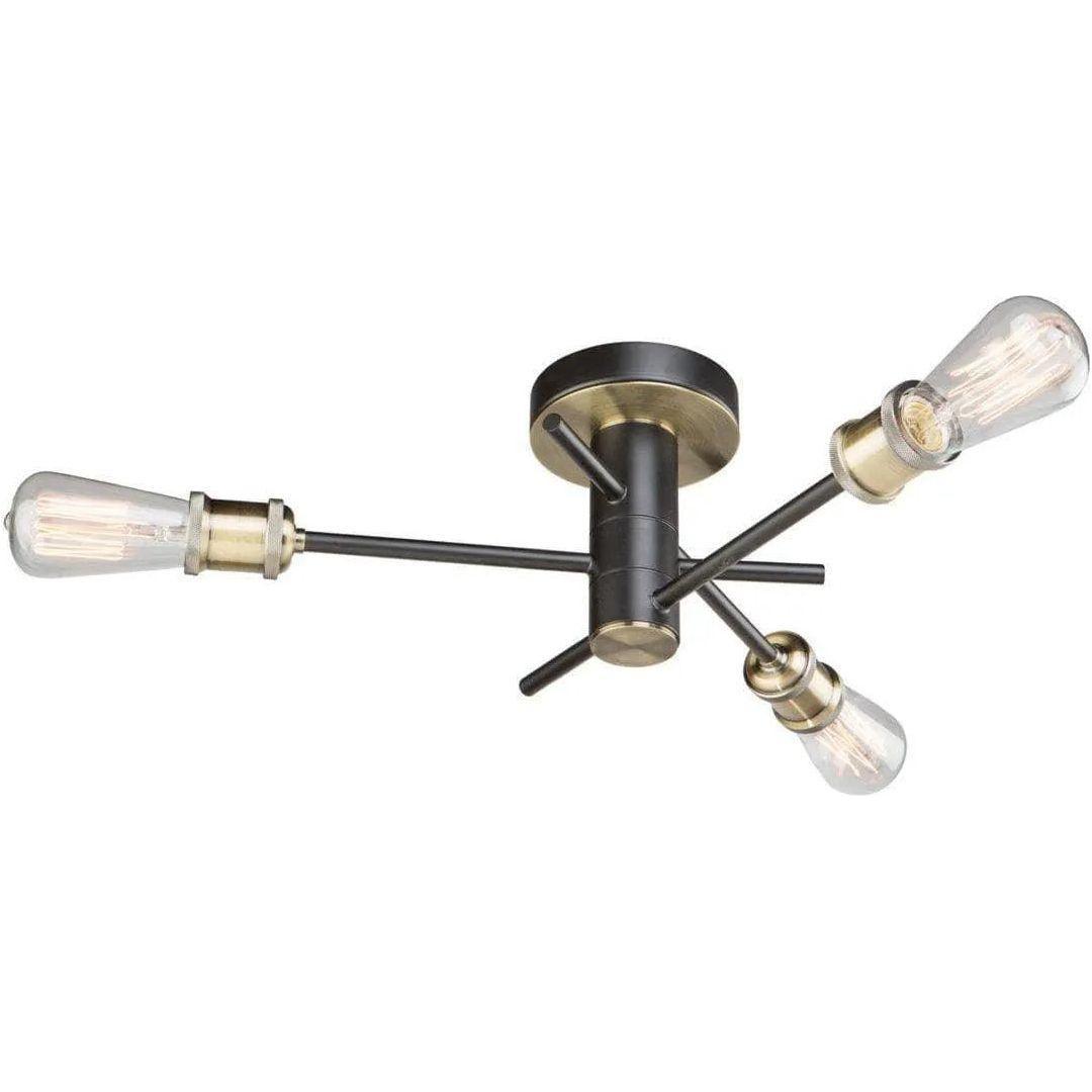 Artcraft Lighting - Tribeca Three Light Flush Mount - AC10783BK - Canada Light Shop