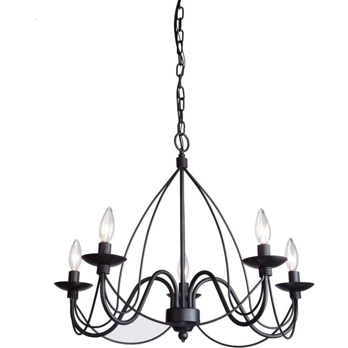 Artcraft Lighting - Wrought Iron Five Light Chandelier - AC1485EB - Canada Light Shop