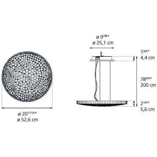 Artemide - Calipso Suspension - 0213W18A - Canada Light Shop