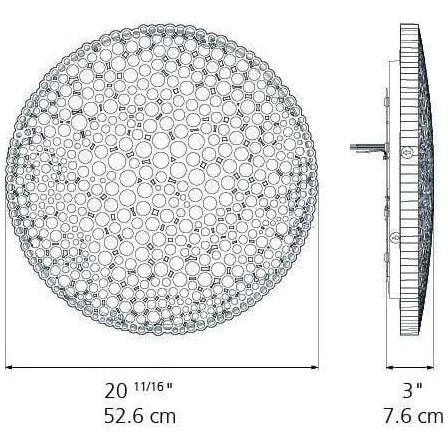 Artemide - Calipso Wall/Ceiling Light - 0210W18A - Canada Light Shop