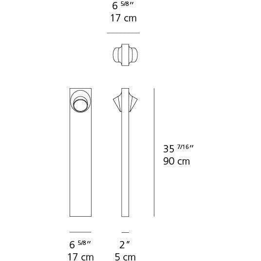 Artemide - Ciclope Dual Side Outdoor Bollard - T081328 - Canada Light Shop