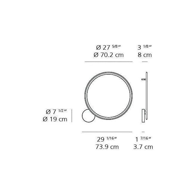 Artemide - Discovery Ceiling / Wall Light - 1998038A - Canada Light Shop