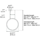 Artemide - Discovery Vertical Suspension - 1992038A - Canada Light Shop