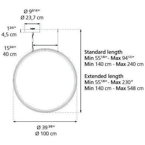 Artemide - Discovery Vertical Suspension - 1992038A - Canada Light Shop