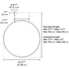 Artemide - Discovery Vertical Suspension - 1992038A - Canada Light Shop