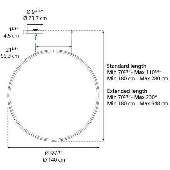 Artemide - Discovery Vertical Suspension - 1992038A - Canada Light Shop
