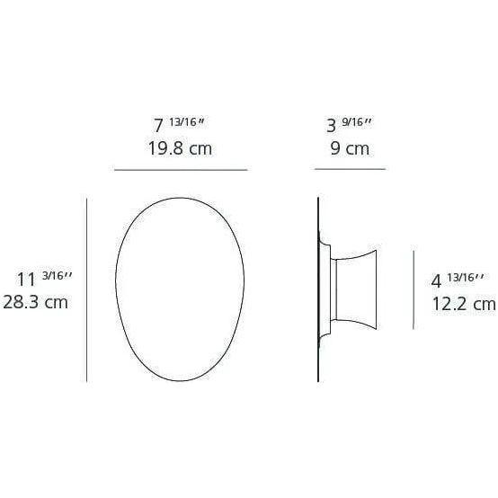 Artemide - Facce Alpha Raised LED Wall/Ceiling Light - RDFAK01L93001AN - Canada Light Shop