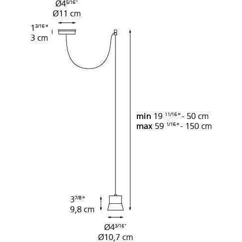 Artemide - Gio Off Center Pendant - 0231028A - Canada Light Shop