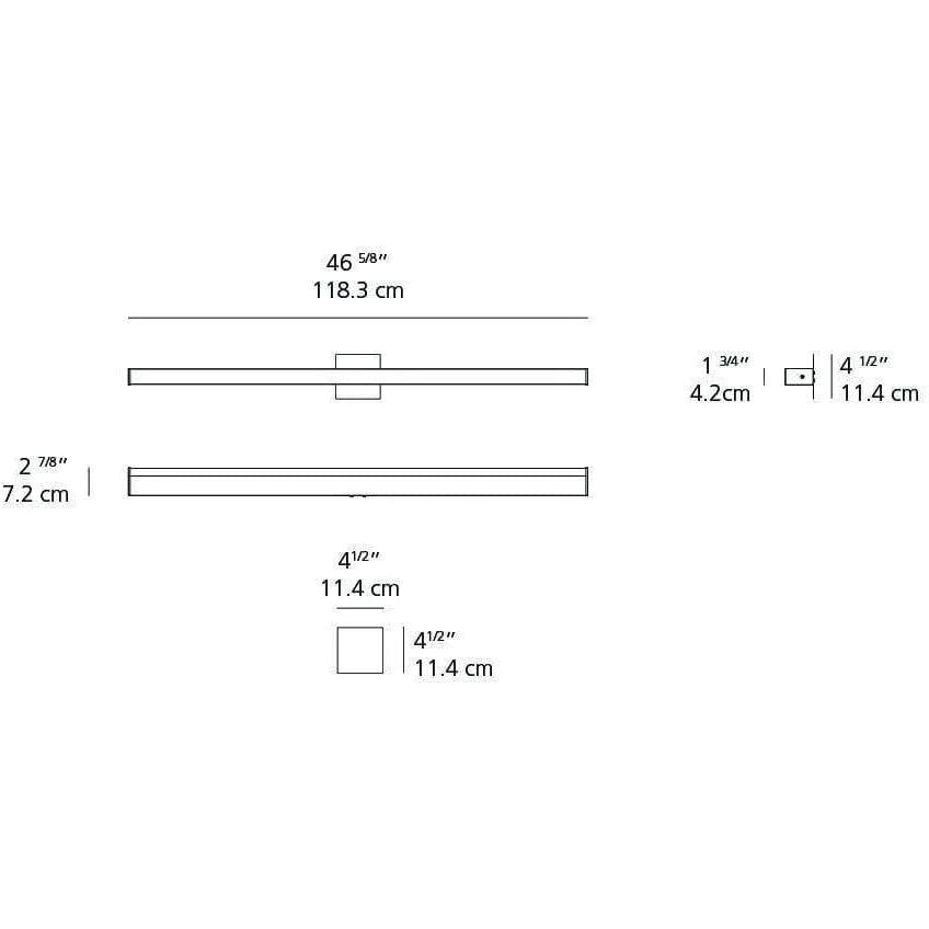 Artemide - Ledbar Square Wall Light - RDLB2S93006A - Canada Light Shop