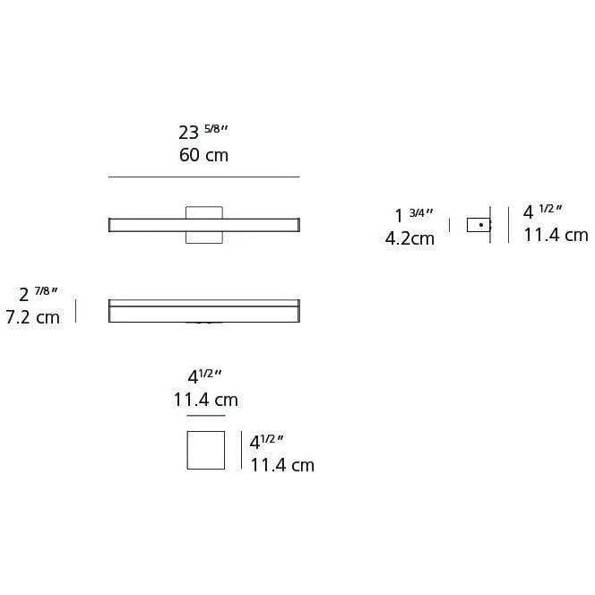 Artemide - Ledbar Square Wall Light - RDLB2S93006A - Canada Light Shop