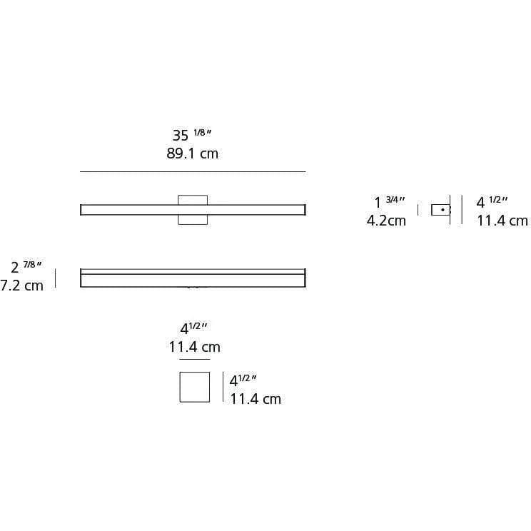 Artemide - Ledbar Square Wall Light - RDLB2S93006A - Canada Light Shop