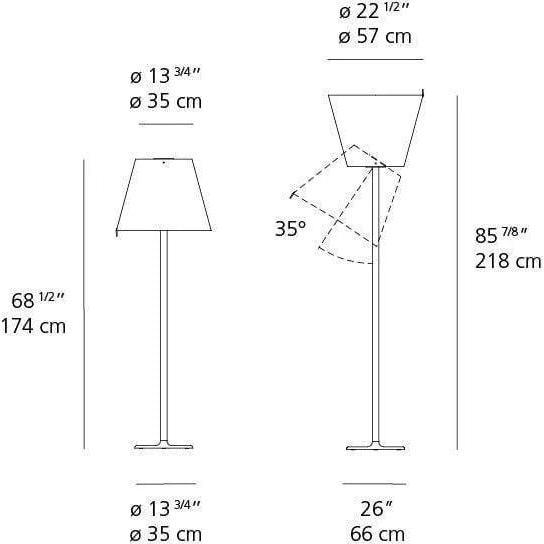 Artemide - Melampo Mega Floor Lamp - 0577028A - Canada Light Shop