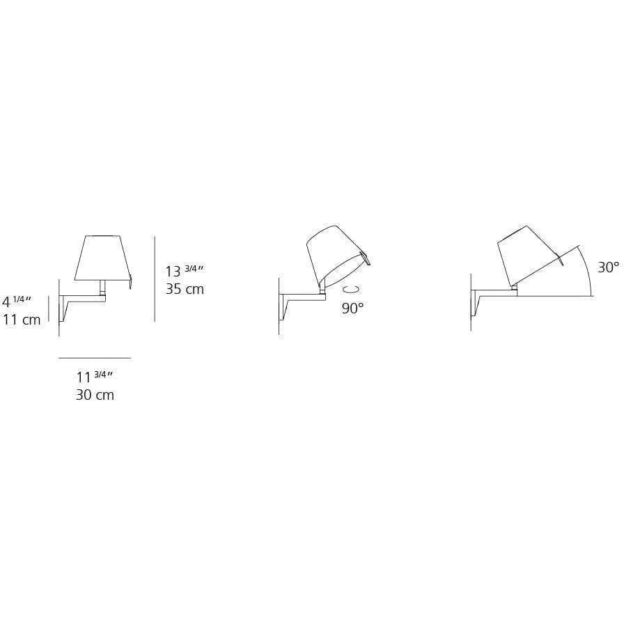 Artemide - Melampo Mini Wall Light - 0722028A - Canada Light Shop