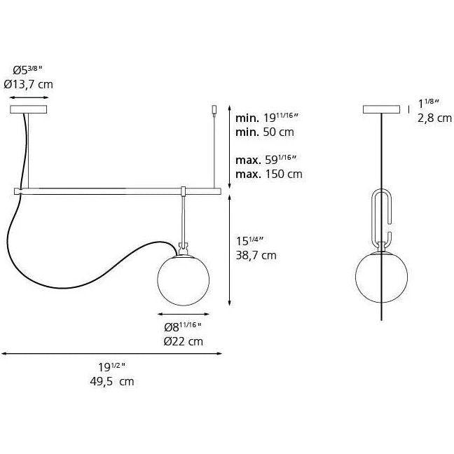 Artemide - NH S1 Suspension - 1272018A - Canada Light Shop