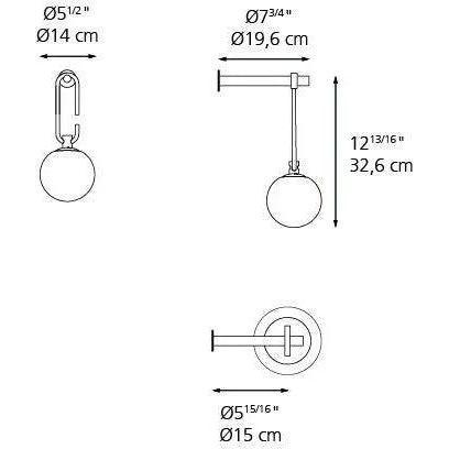 Artemide - NH Wall Light - 1277018A - Canada Light Shop
