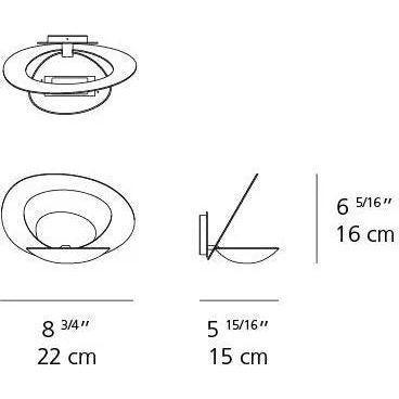 Artemide - Pirce Micro LED Wall Light - 1248W18A - Canada Light Shop