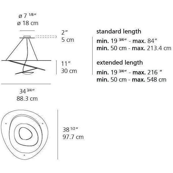 Artemide - Pirce Suspension - 1256118A - Canada Light Shop